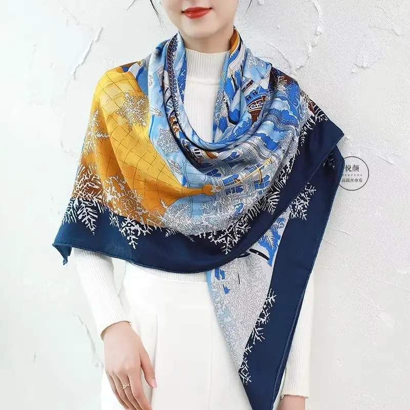 Other silk scarf 110X110cm E (1)